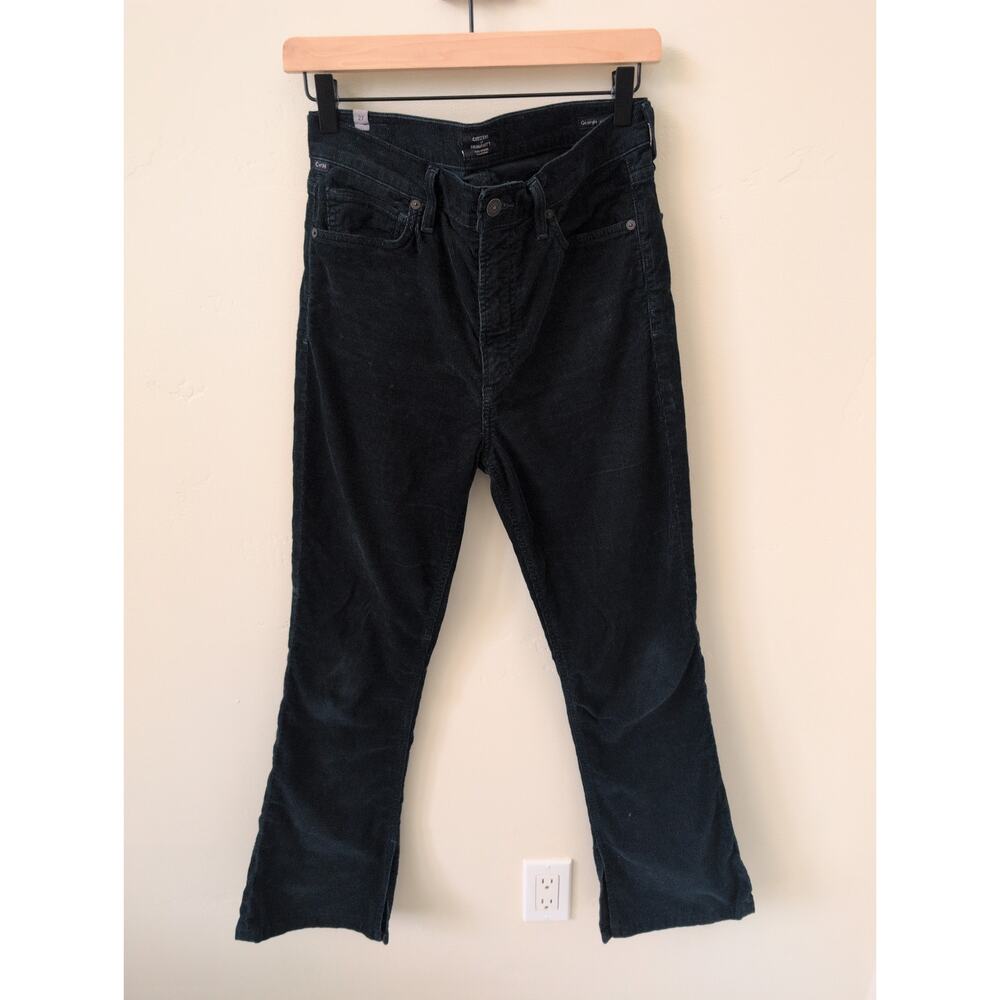 Citizens of Humanity Georgia High Rise Bootcut Corduroy Jeans size 27 in Navy - Picture 2 of 7